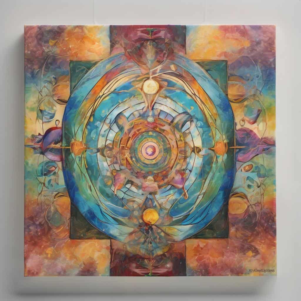 Προσηλωμένη τέχνη και χρώματα που απεικονίζουν την αφοσίωση ως το κλειδί της επιτυχίας.